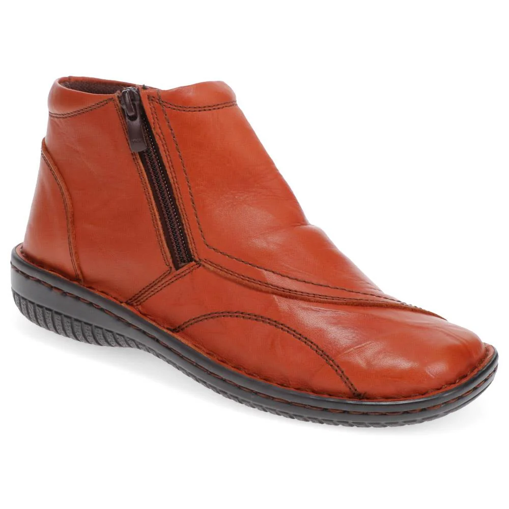 Leather Ankle Boots - LUCK34005 / 321 855 - Tan