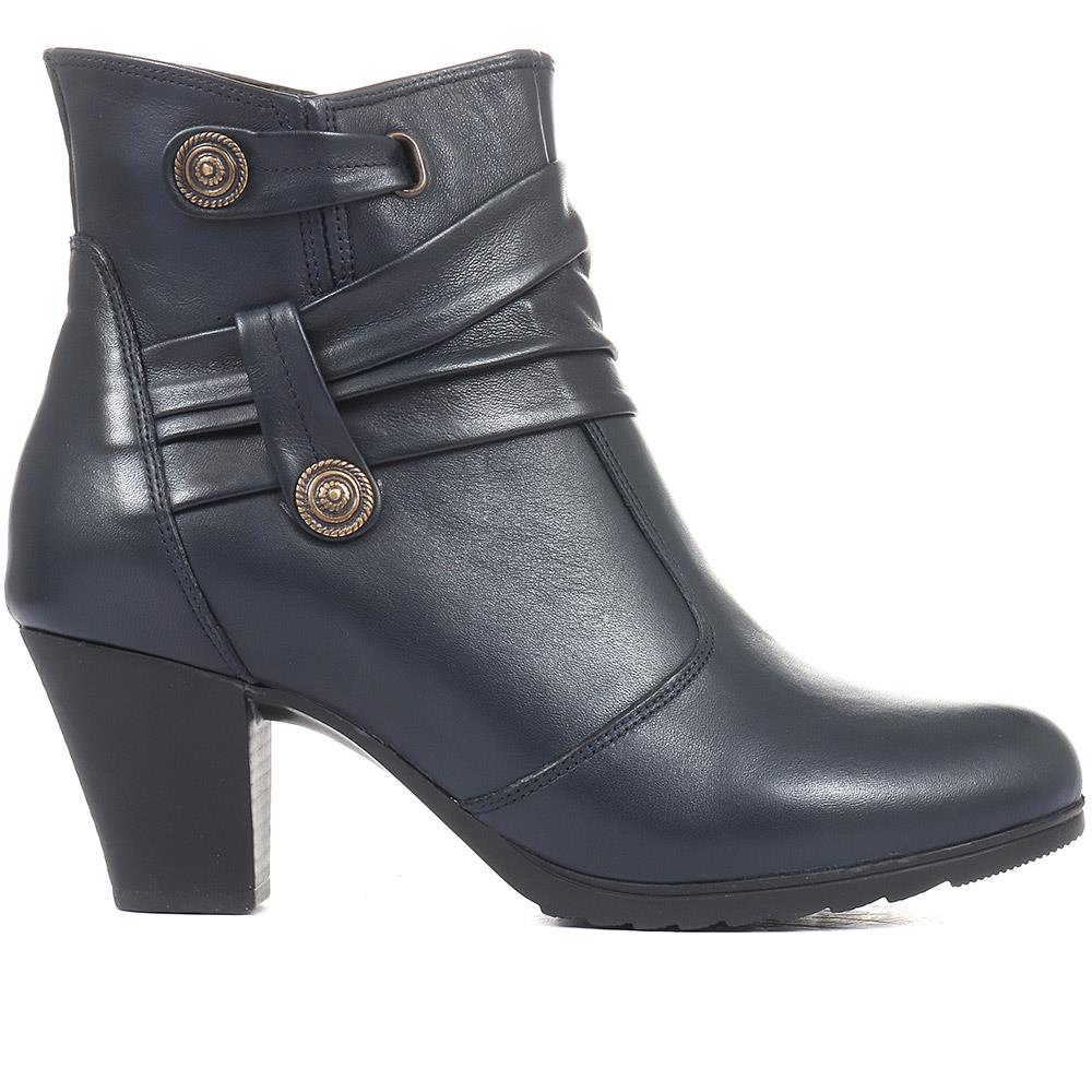 Leather Ankle Boots - VED34003 / 320 367 - Navy - Image 2