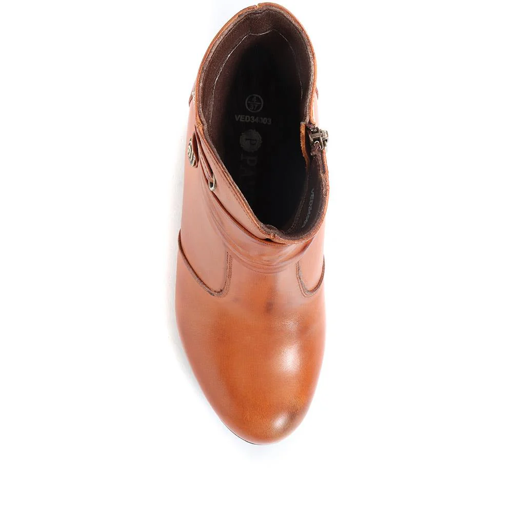 Leather Ankle Boots - VED34003 / 320 367 - Tan - Image 4