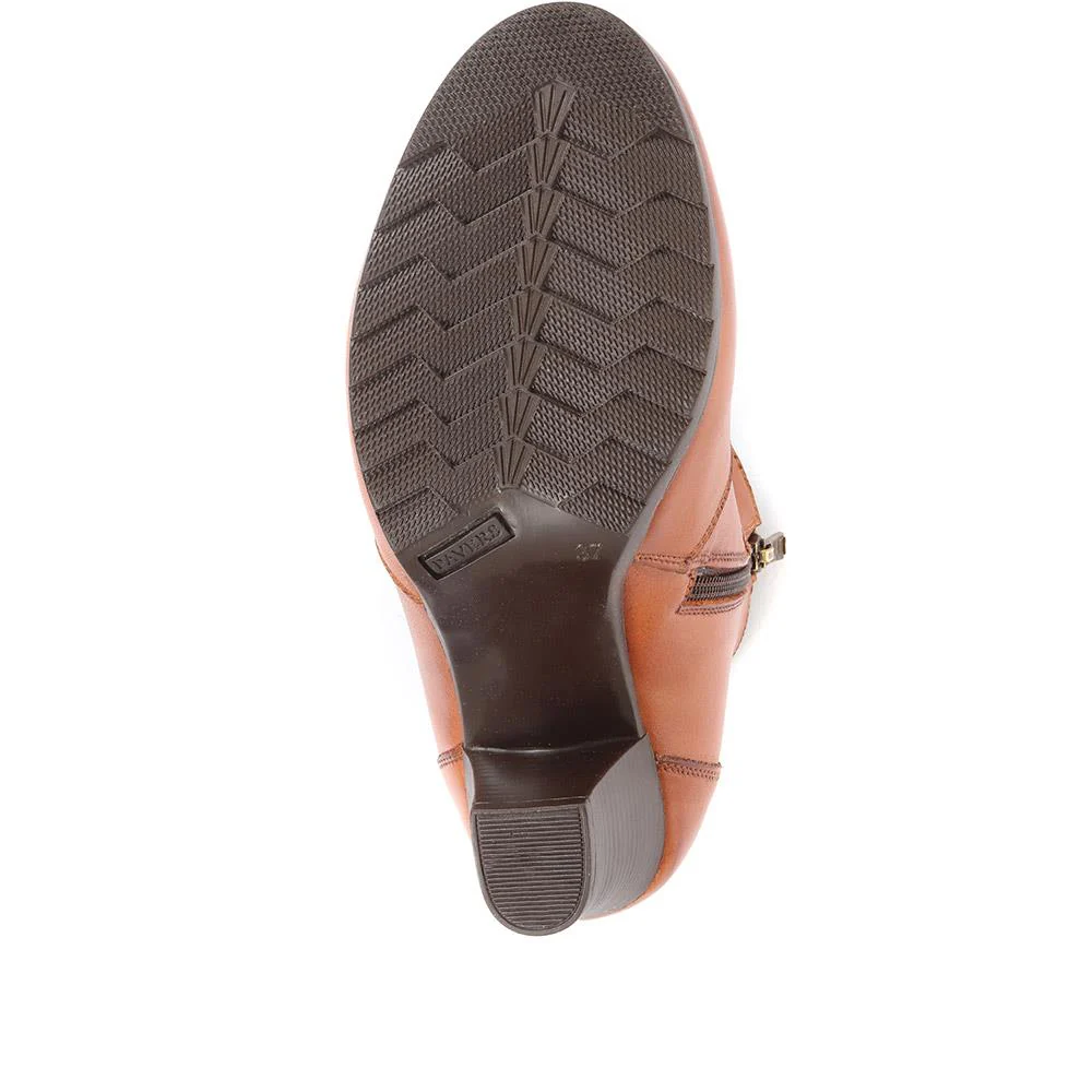 Leather Ankle Boots - VED34003 / 320 367 - Tan - Image 5