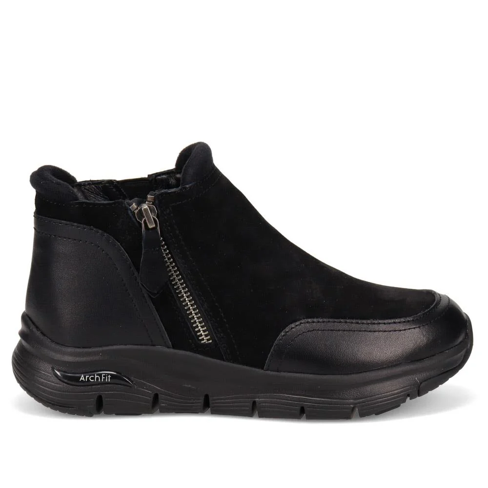 Leather Arch-Fit Ankle Boots - SKE40131 / 325 932 - Black - Image 2