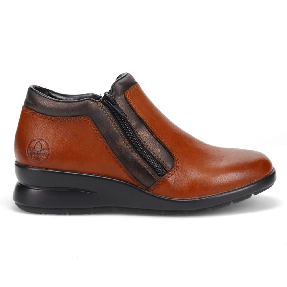 Leather Arch-Supporting Ankle Boots - RKR40507 / 325 659 - Tan - Image 2