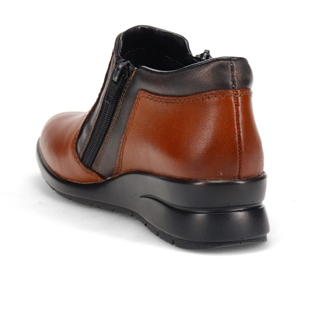 Leather Arch-Supporting Ankle Boots - RKR40507 / 325 659 - Tan - Image 3