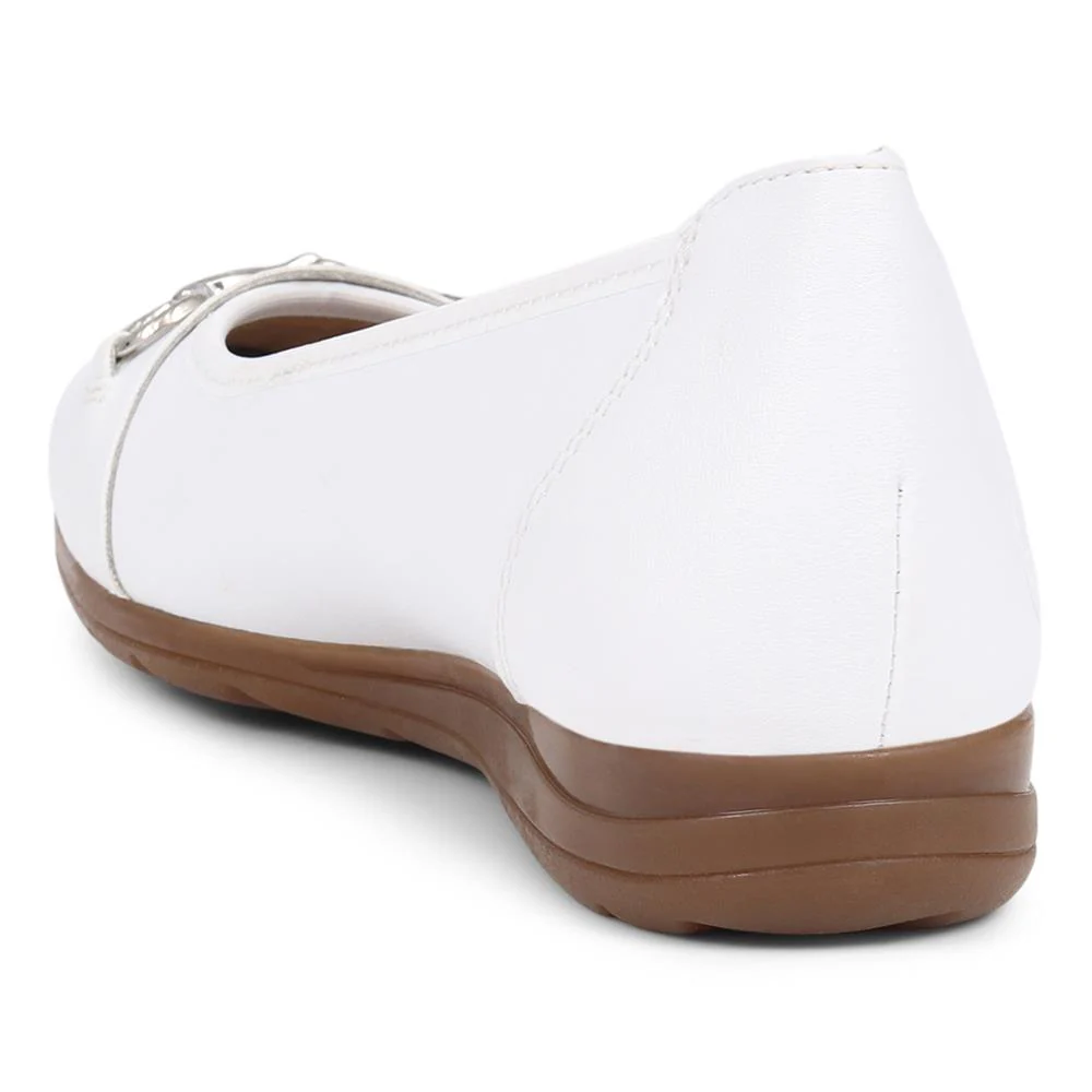 Leather Ballet Pumps - RKR39506 / 324 849 - White - Image 3