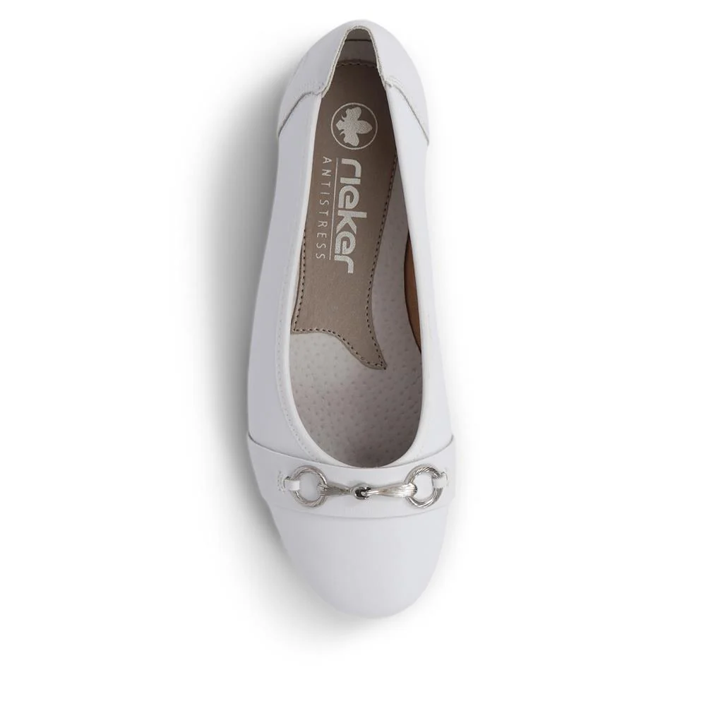 Leather Ballet Pumps - RKR39506 / 324 849 - White - Image 5