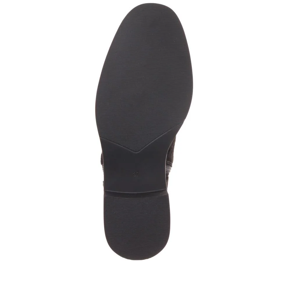 Leather Block-Heeled Ankle Boots - SINO40505 / 326 462 - Black - Image 4