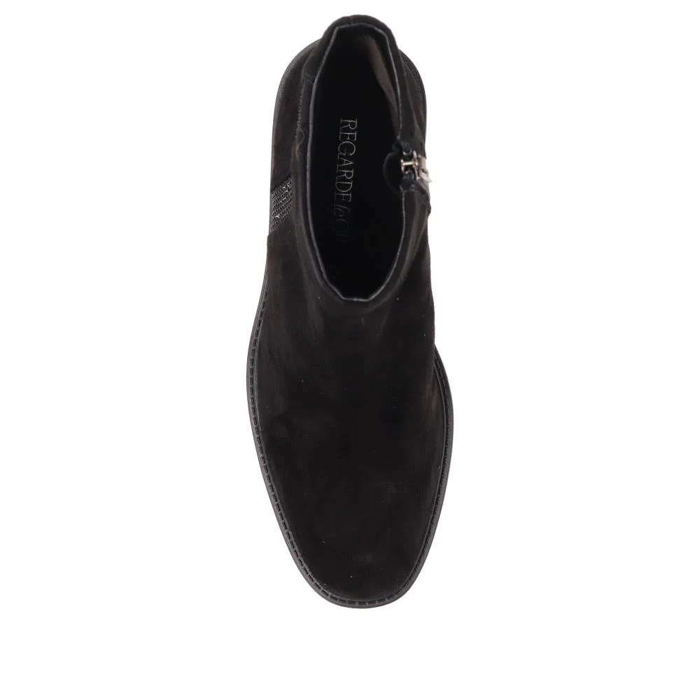 Leather Block-Heeled Ankle Boots - SINO40505 / 326 462 - Black - Image 5