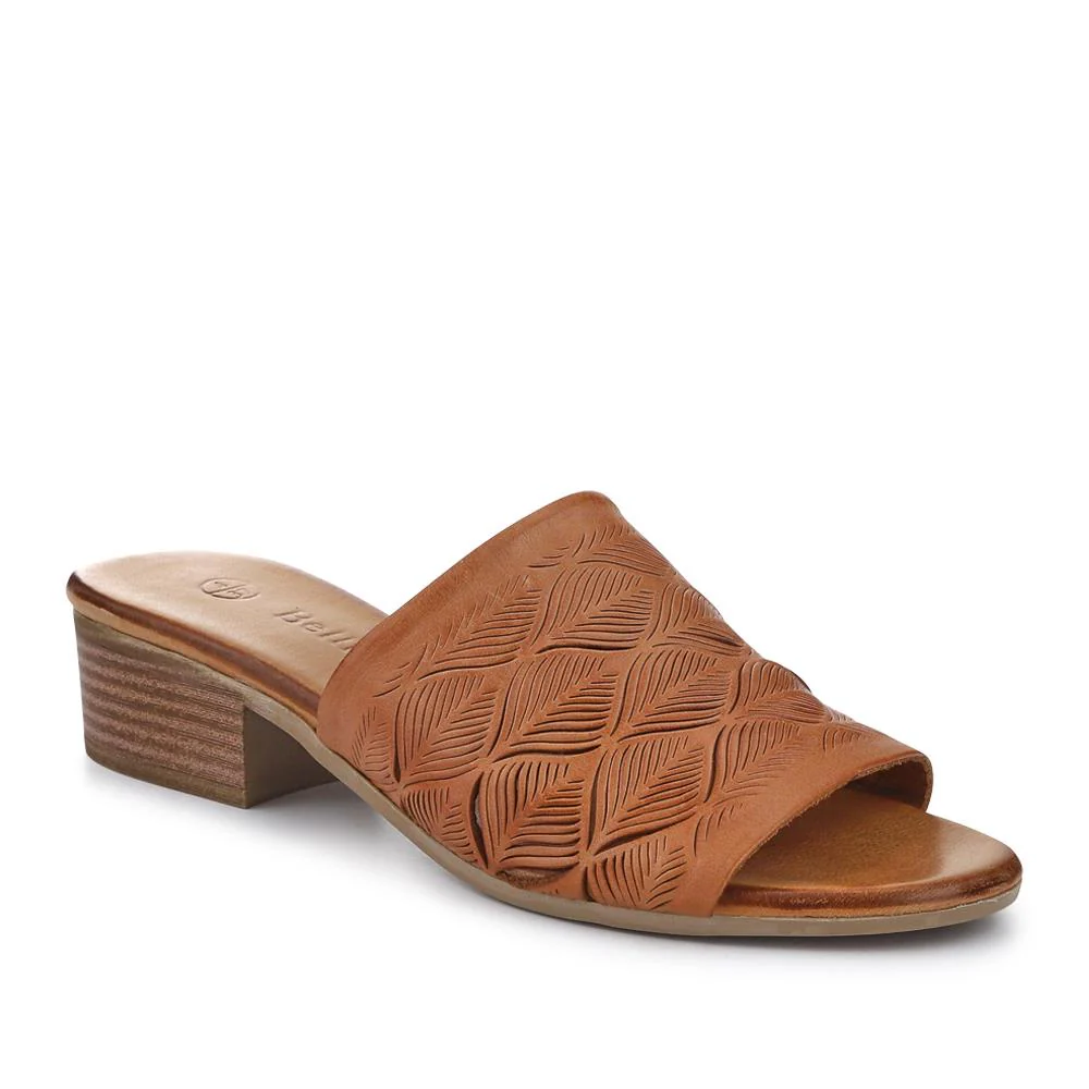 Leather Block-Heeled Mules - BELMET41006 / 327 231 - Image 2