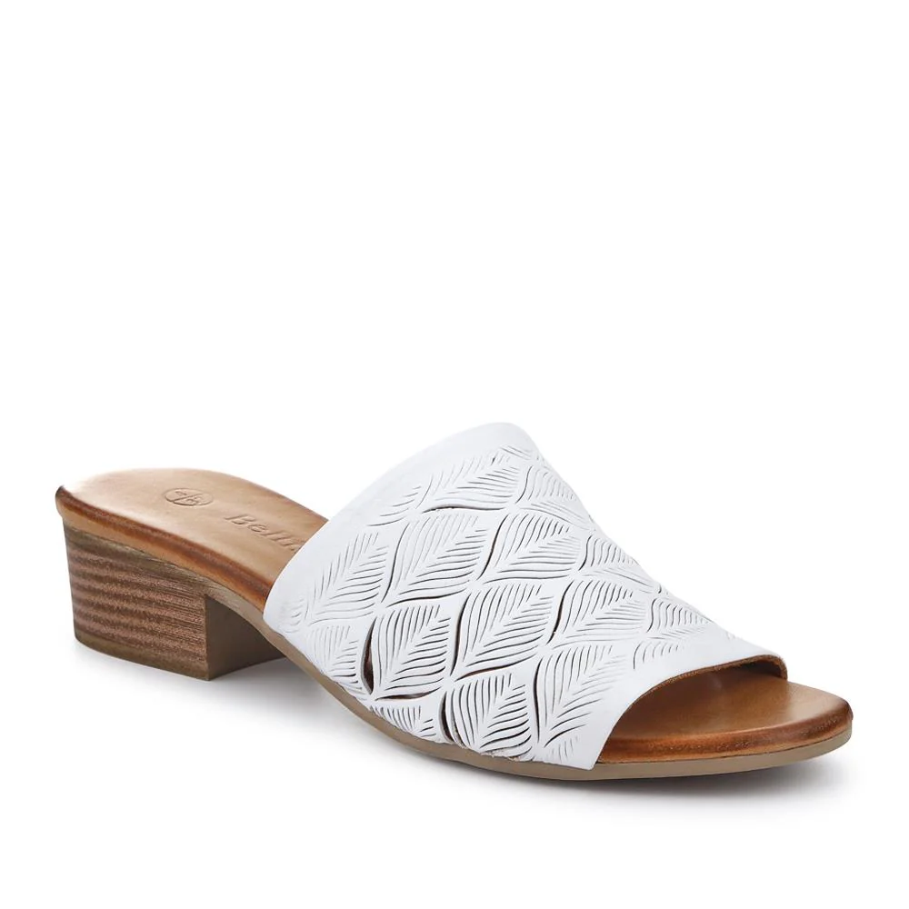Leather Block-Heeled Mules - BELMET41006 / 327 231 - Image 3