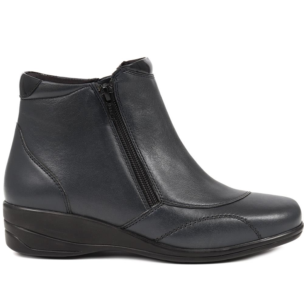 Leather Boots - KF38020 / 324 490 - Navy - Image 2