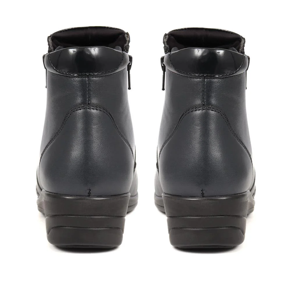 Leather Boots - KF38020 / 324 490 - Navy - Image 3