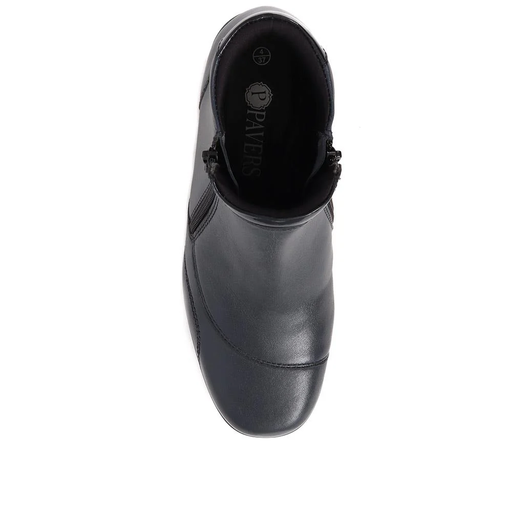 Leather Boots - KF38020 / 324 490 - Navy - Image 5