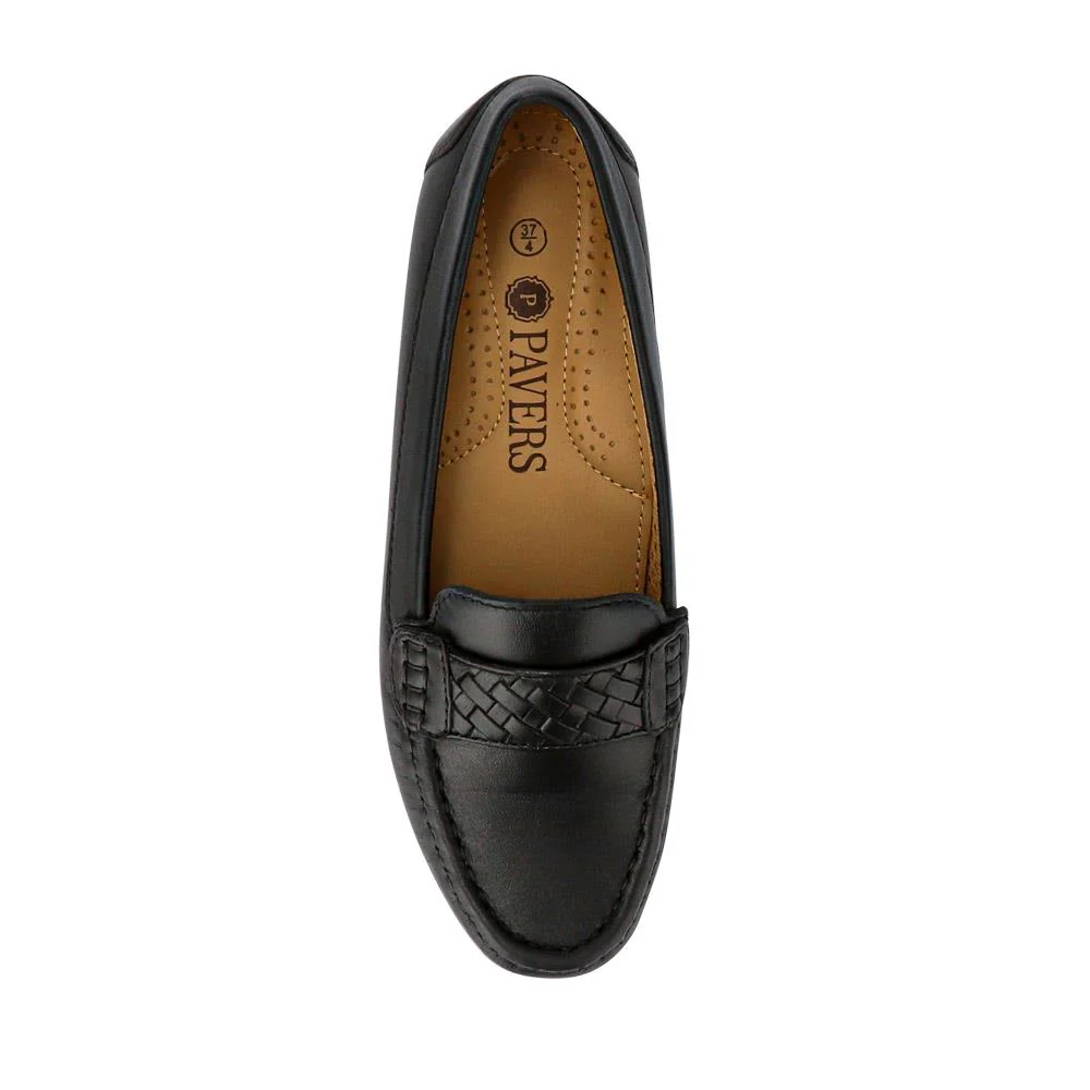 Leather Breathable Loafers - NAP41003 / 327 489 - Black - Image 4
