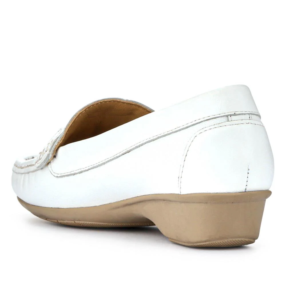 Leather Breathable Loafers - NAP41003 / 327 489 - White - Image 3