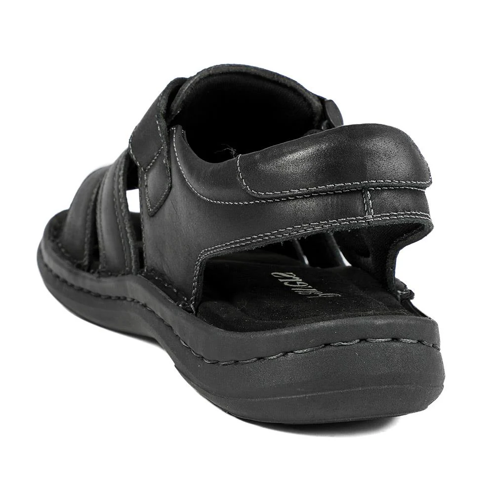 Leather Buckle Fastening Sandals - AATRA43007 / 328 941 - Black - Image 4