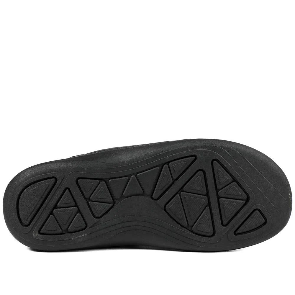 Leather Buckle Fastening Sandals - AATRA43007 / 328 941 - Black - Image 6