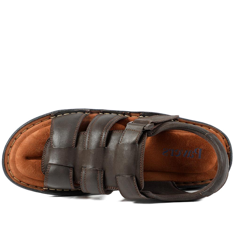 Leather Buckle Fastening Sandals - AATRA43007 / 328 941 - Dark Brown - Image 5