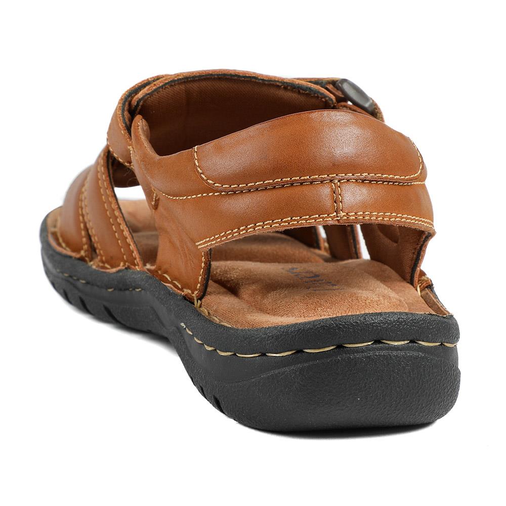 Leather Buckle Fastening Sandals - AATRA43007 / 328 941 - Tan - Image 4