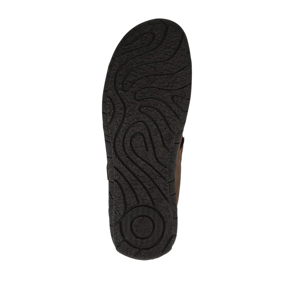 Leather Buckled Slip-On Shoes - KF42020 / 328 425 - Brown - Image 5