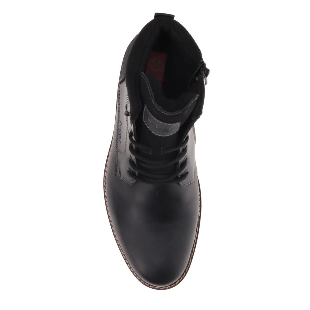 Leather Casual Lace-Up Boots - RKR40514 / 325 911 - Black - Image 5