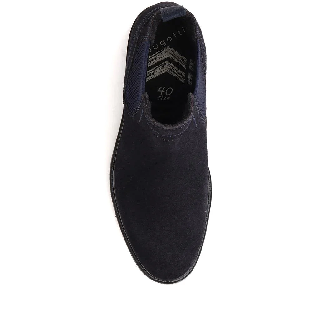 Leather Chelsea Boots - BUG38508 / 324 041 - Navy Suede - Image 5