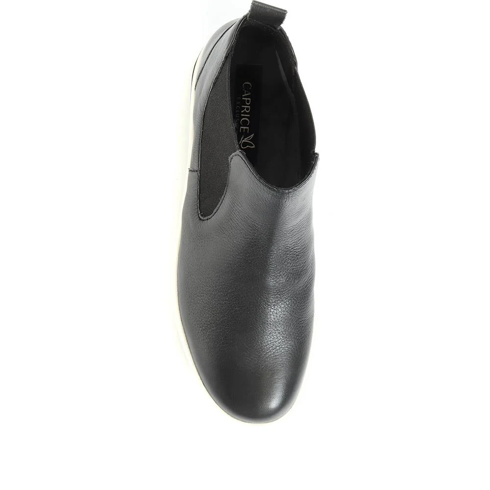 Leather Chelsea Boots - CAPRI34504 / 320 975 - Black - Image 4