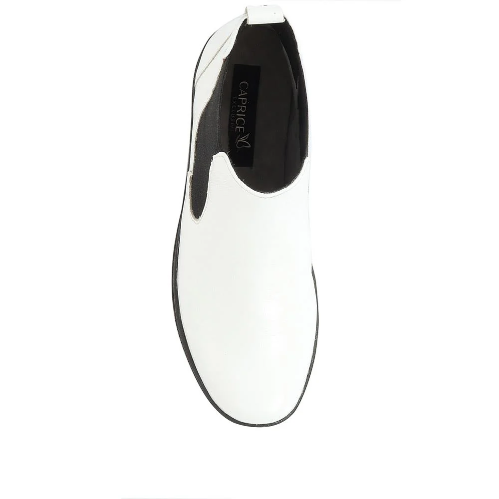 Leather Chelsea Boots - CAPRI34504 / 320 975 - White - Image 4