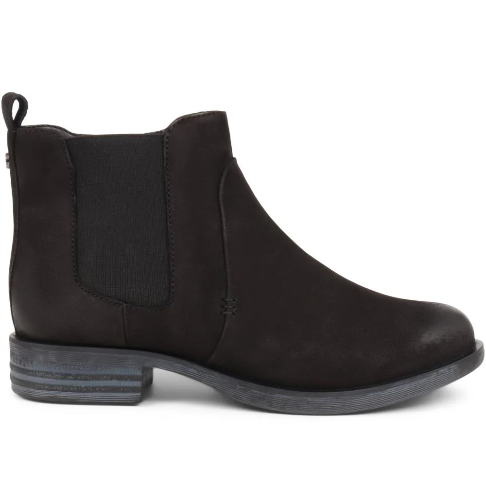 Leather Chelsea Boots - VAN36509 / 323 874 - Black Nubuck - Image 2