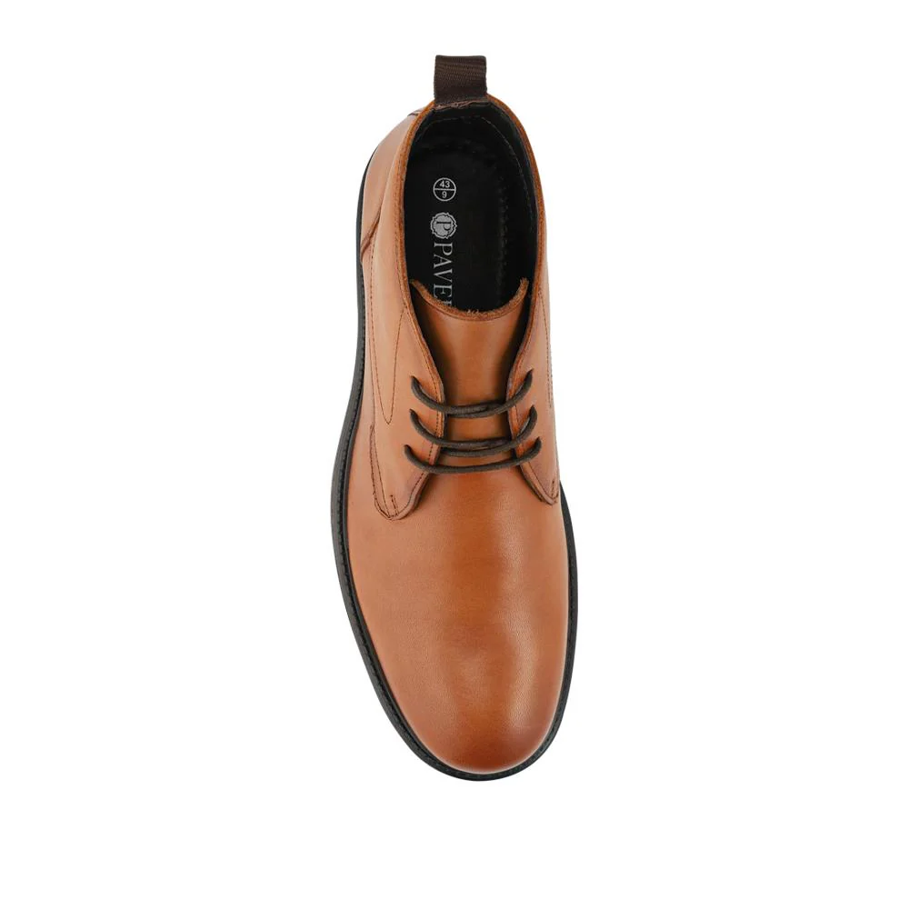 Smart Premium Leather Chukka Boots - JFOOT42027 / 328 338 - Tan - Image 4