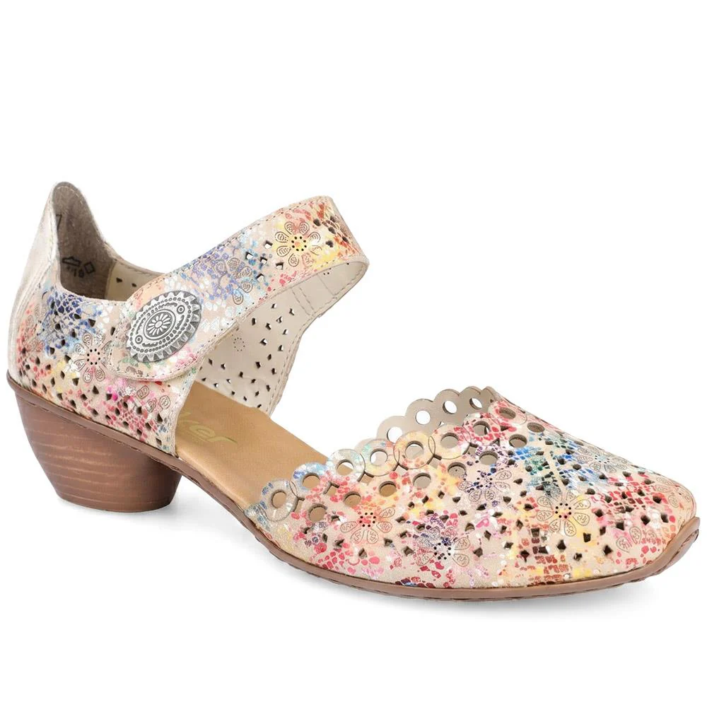Leather Cuban-Heeled Mary Janes - RKR41536 / 327 286 - Multi