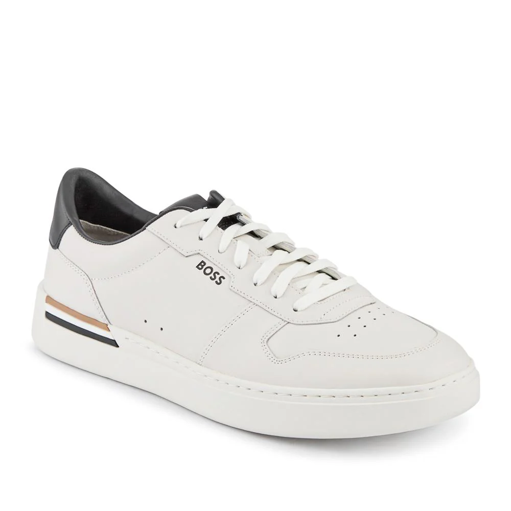 Leather Cupsole Trainers - HUGO41505 / 327 625 - White
