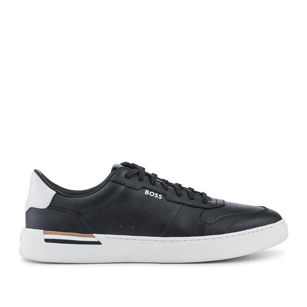 Leather Cupsole Trainers - HUGO41505 / 327 625 - Black - Image 2