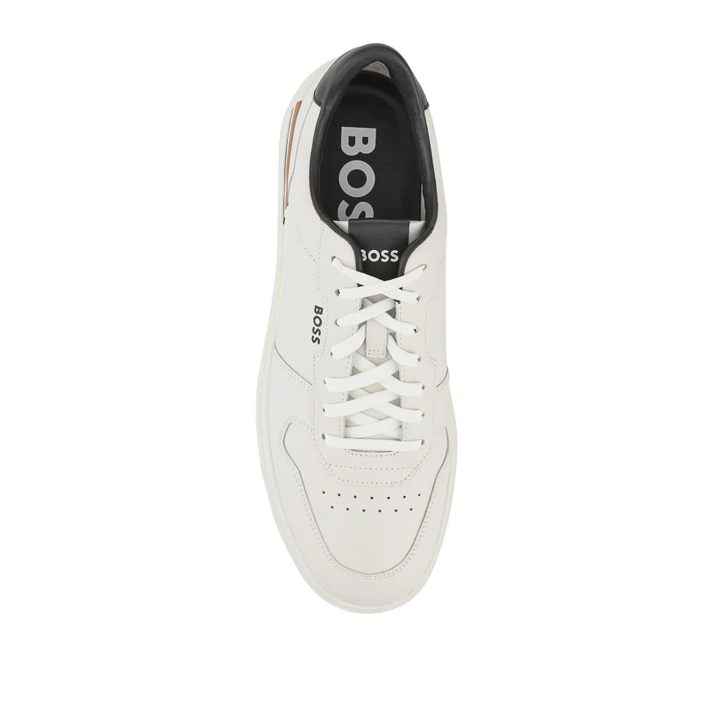 Leather Cupsole Trainers - HUGO41505 / 327 625 - White - Image 4