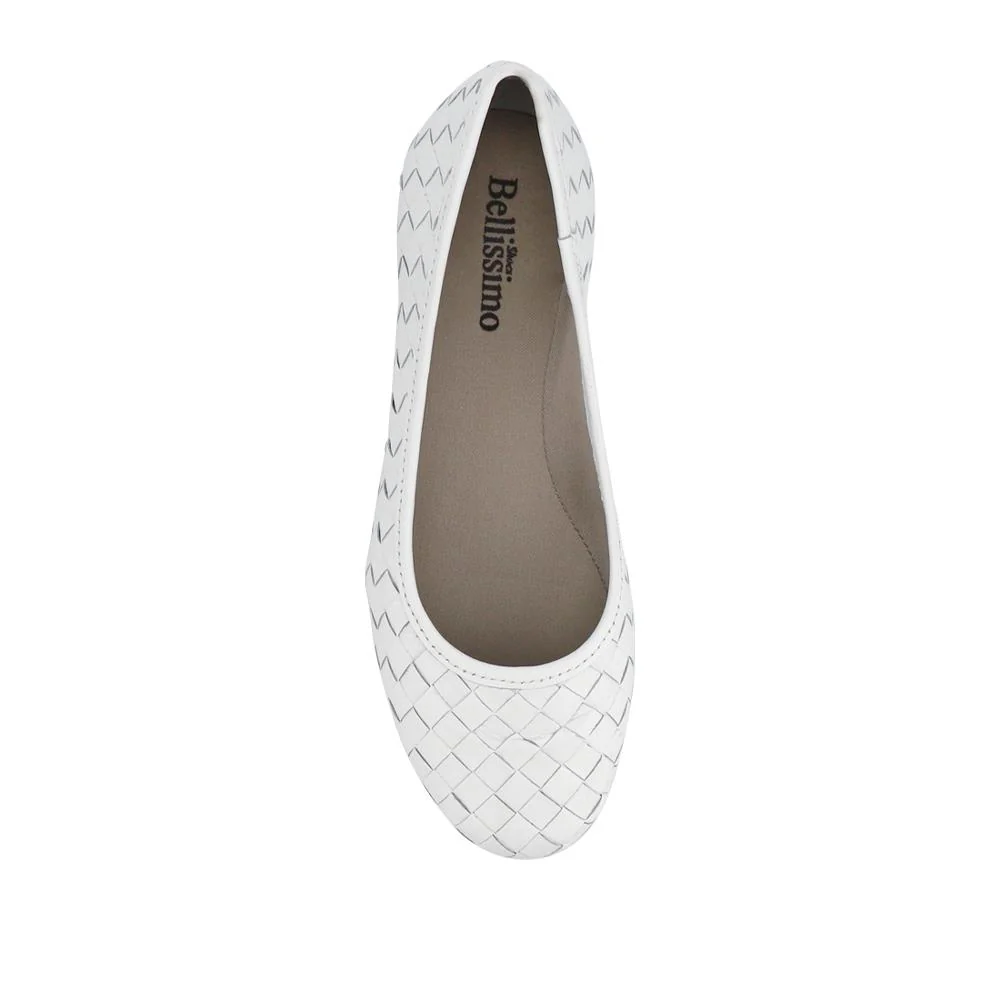 Leather Cushioned Pumps - BELBT41000 / 327 495 - White - Image 4