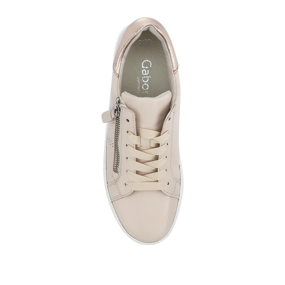 Quench Gabor Leather Platform Trainers - GAB41519 / 327 035 - Cream - Image 4
