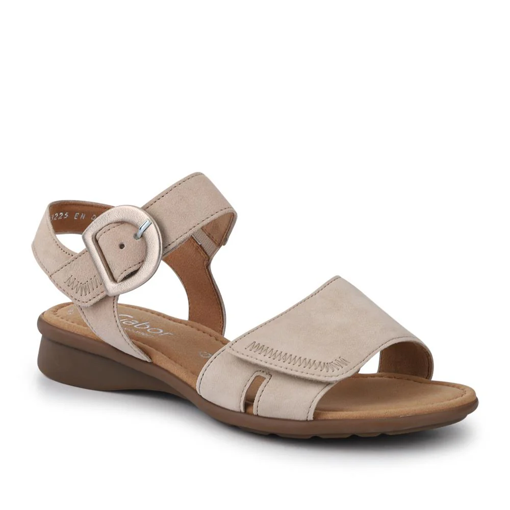 Marion Gabor Leather Dual-Fasten Sandals - GAB41527 / 327 034 - Beige