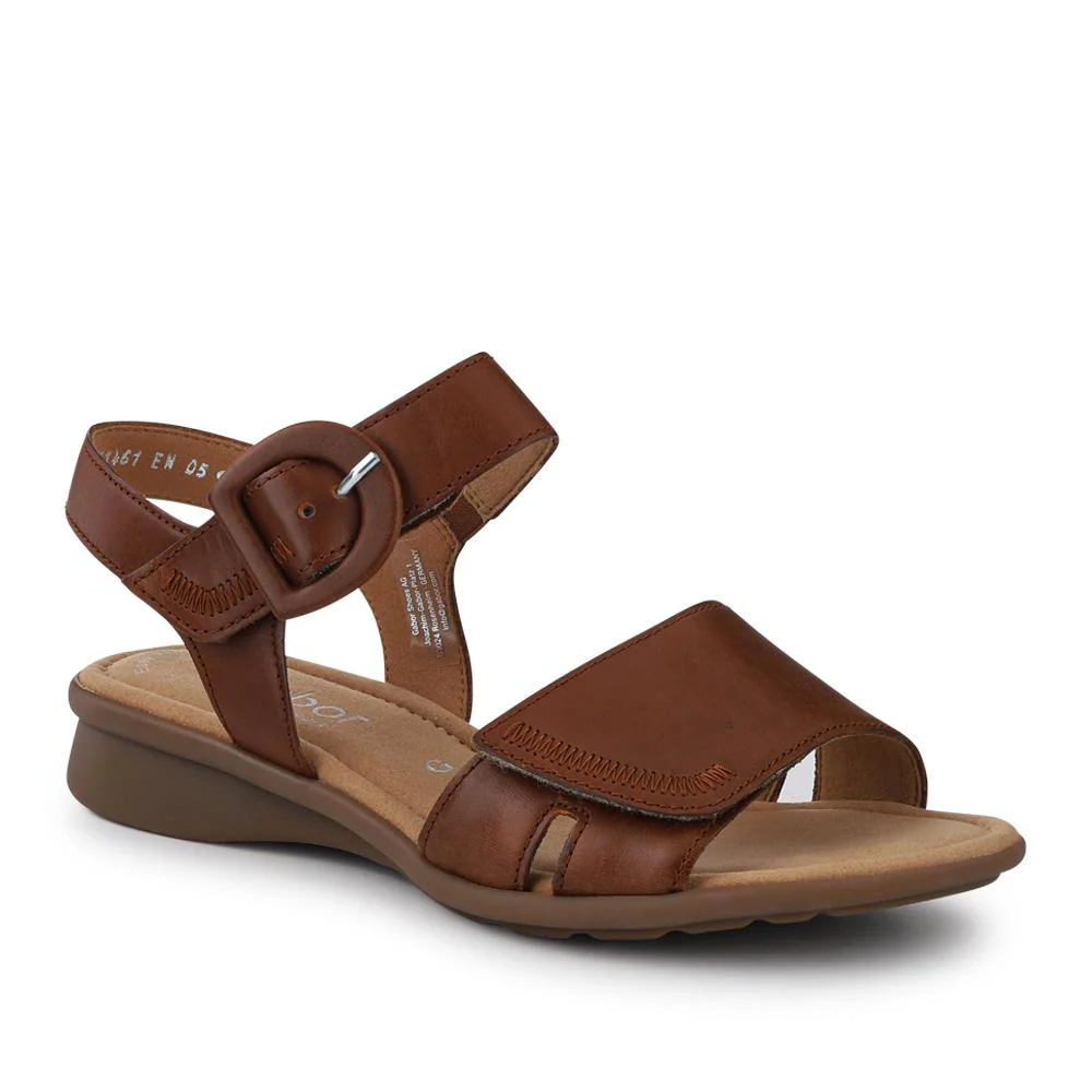 Marion Gabor Leather Dual-Fasten Sandals - GAB41527 / 327 034 - Tan