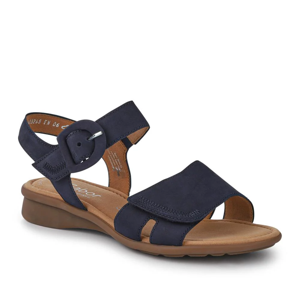 Marion Gabor Leather Dual-Fasten Sandals - GAB41527 / 327 034 - Navy