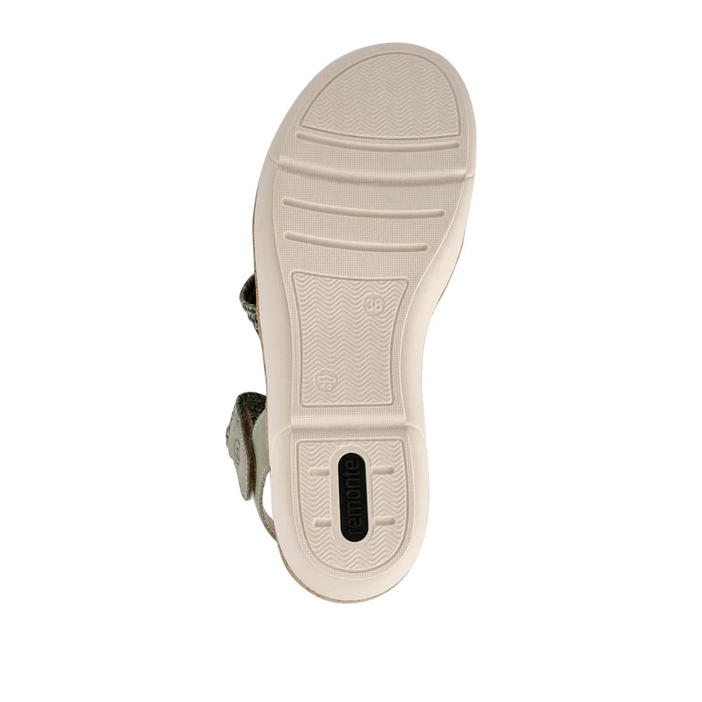 Leather Dual-Fastening Sandals - DRS41513 / 327 092 - Green - Image 6