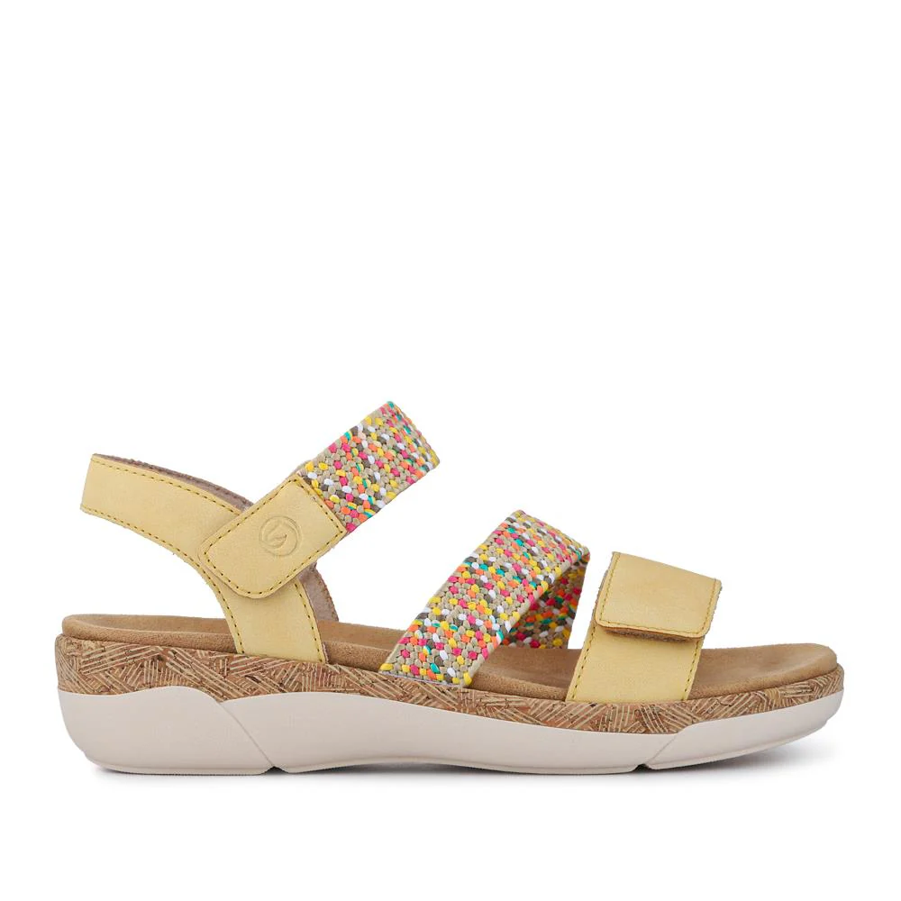 Leather Dual-Fastening Sandals - DRS41513 / 327 092 - Yellow - Image 2