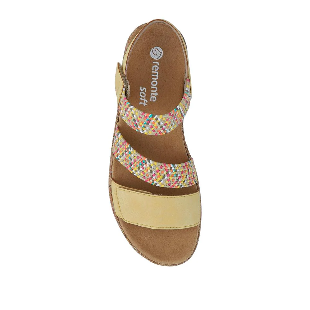 Leather Dual-Fastening Sandals - DRS41513 / 327 092 - Yellow - Image 4
