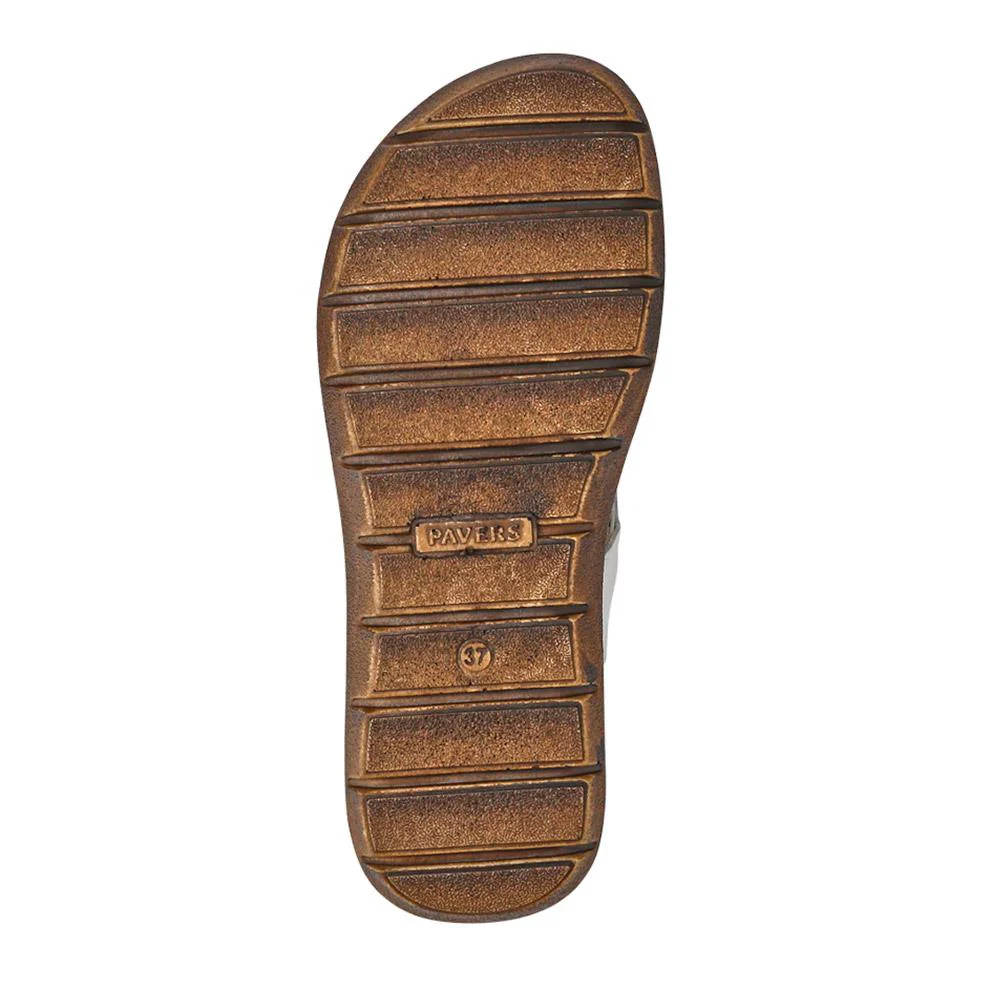 Leather Dual-Fastening Sandals - LUCK41011 / 327 393 - White - Image 6