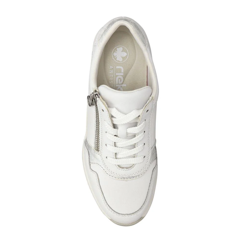 Leather Dual-Fastening Trainers - RKR41519 / 326 839 - White - Image 4