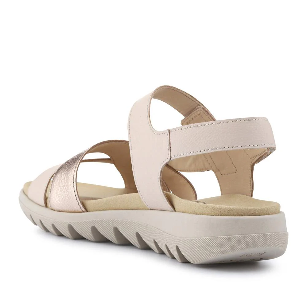 Chang Leather Dual Touch Fastening Sandals - GAB41526 / 327 033 - Cream Shimmer - Image 3