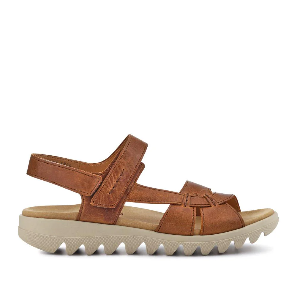 Chang Leather Dual Touch Fastening Sandals - GAB41526 / 327 033 - Tan - Image 2