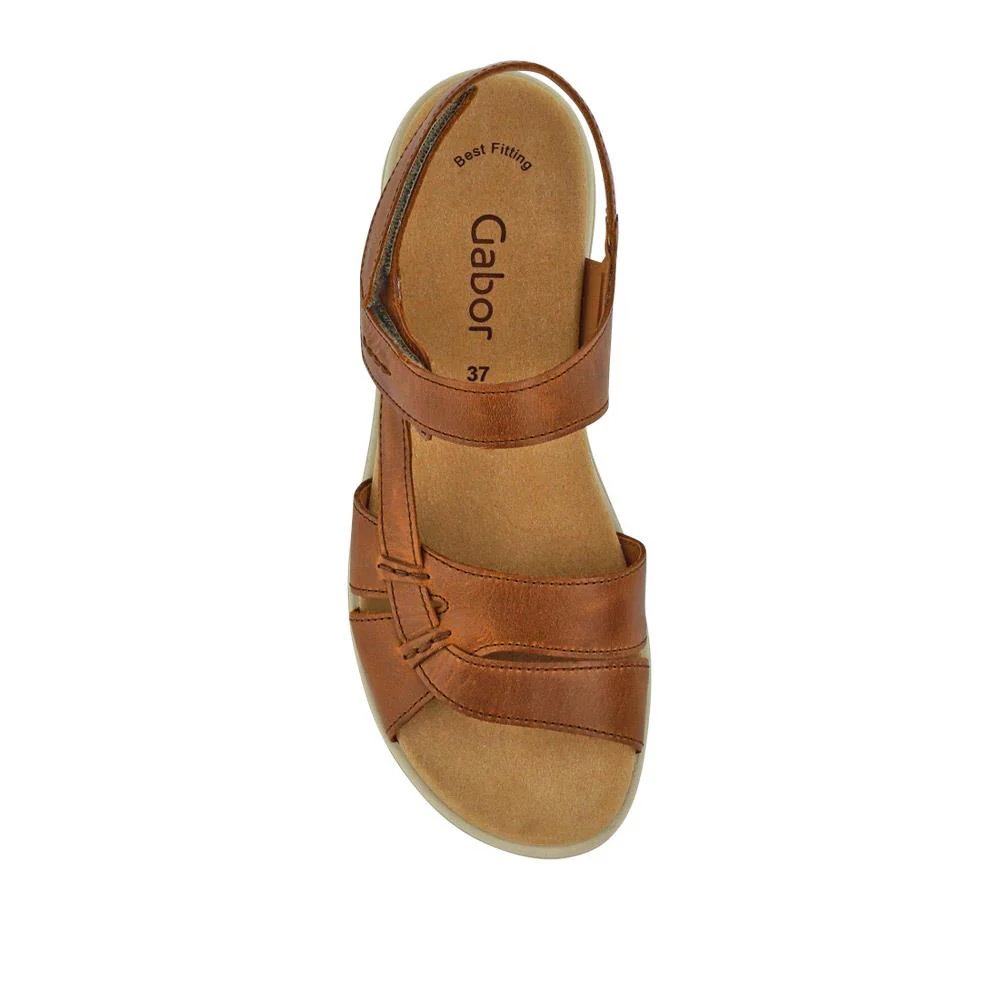 Chang Leather Dual Touch Fastening Sandals - GAB41526 / 327 033 - Tan - Image 4