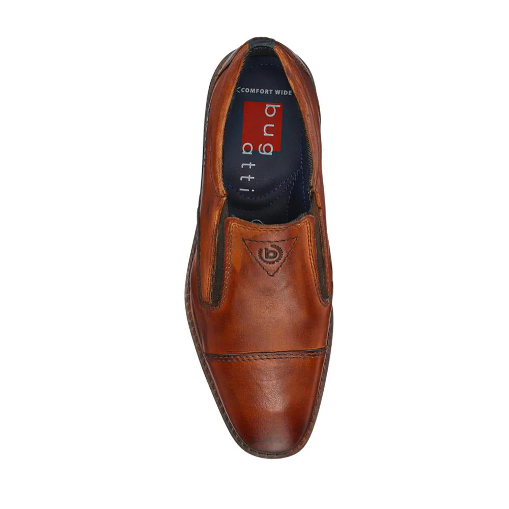Leather Elasticated Slip-On Shoes - BUG41508 / 326 684 - Cognac - Image 4
