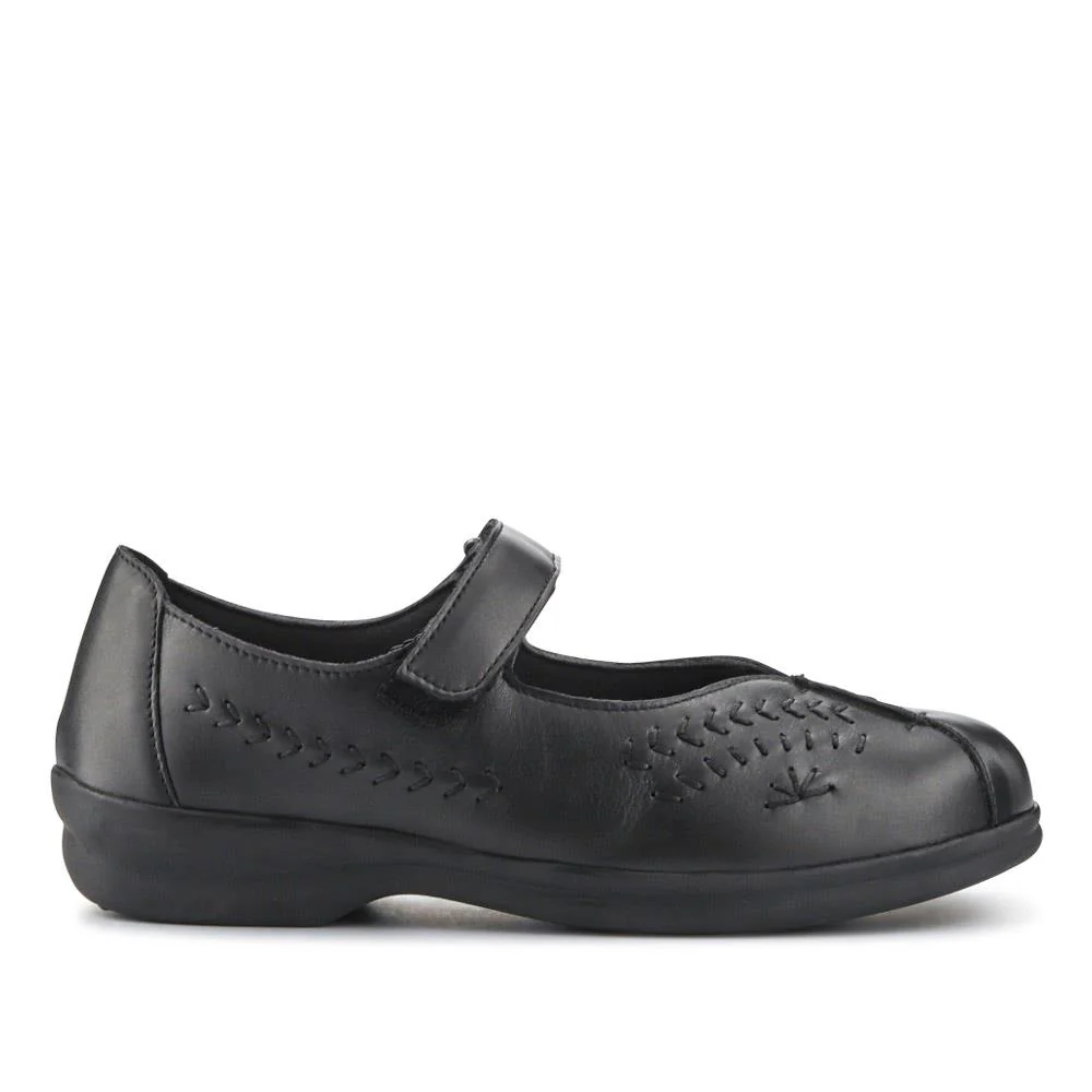 Extra-Wide Leather Mary Janes - TANTA / 327 206 - Black - Image 2