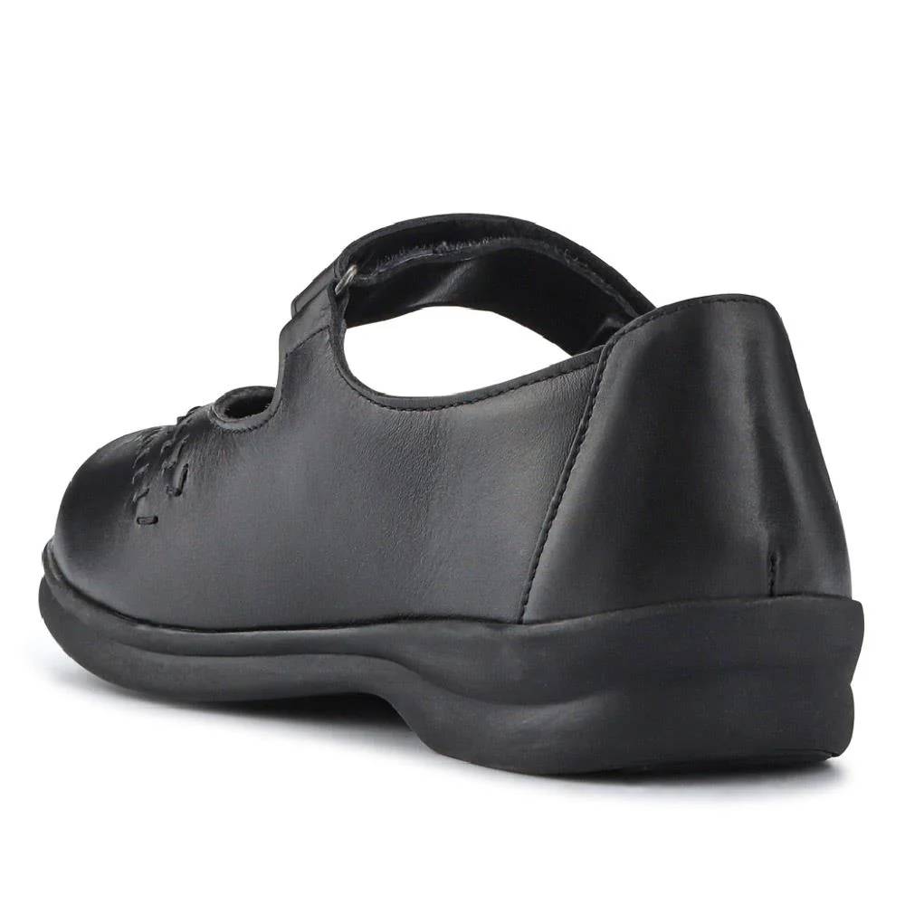 Extra-Wide Leather Mary Janes - TANTA / 327 206 - Black - Image 3
