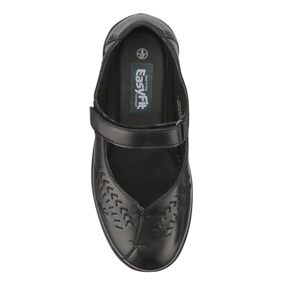Extra-Wide Leather Mary Janes - TANTA / 327 206 - Black - Image 4